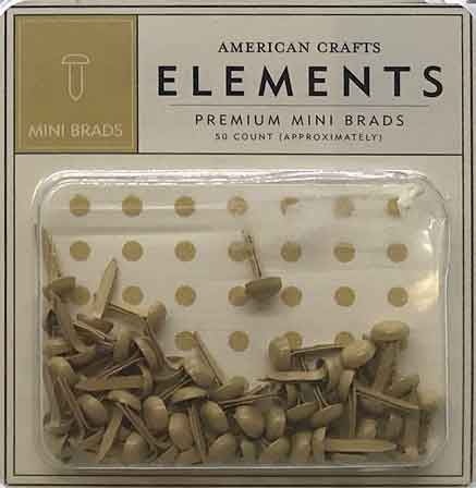 American Crafts Mini Brads Gold, 50 count – Scrap N Dazzle